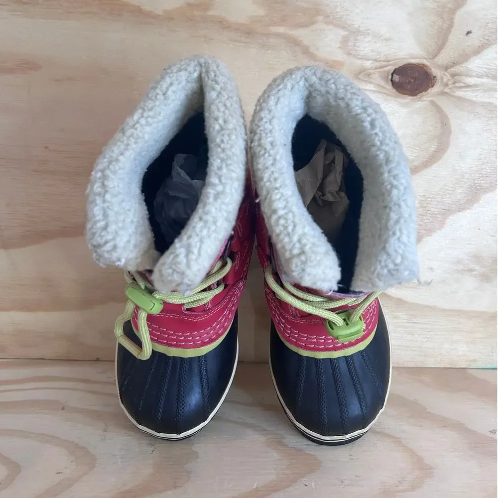 Sorel - Insulated - Winter Boots - Pink/Black - Little Girl's - 13 - NC1880-600